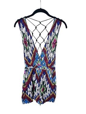 🌸 MARA HOFFMAN Printed Open Back Romper Size 2 🌸